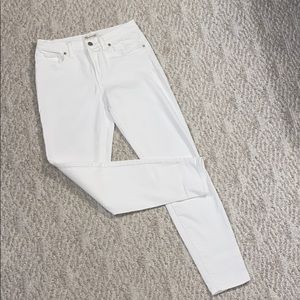 Madewell 9” High Rise Skinny Skinny White Jeans